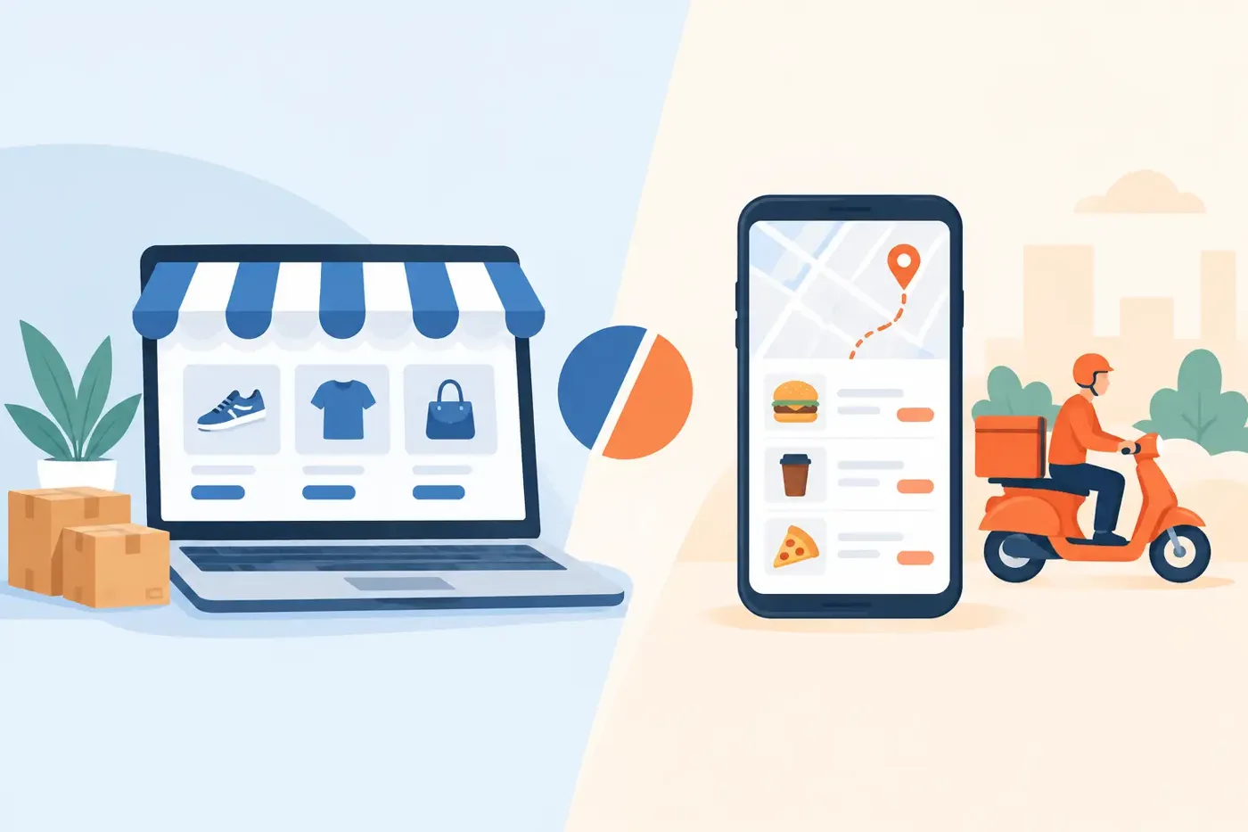 Eigener Onlineshop versus Lieferportal: was lohnt sich?