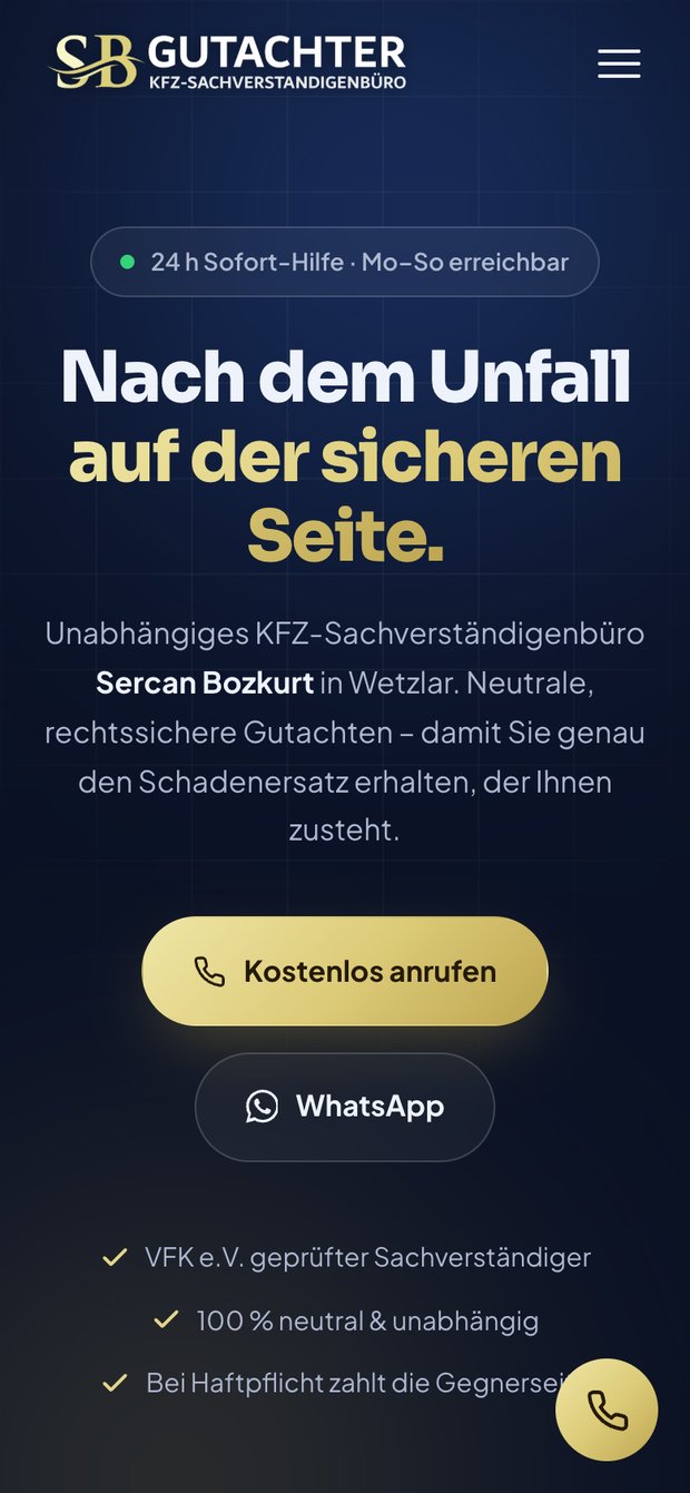 SB KFZ Gutachter – mobil